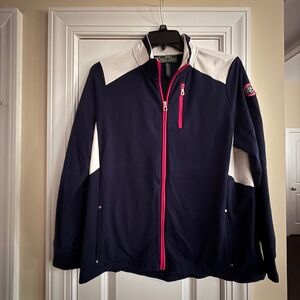 LRL Lauren Navy, Pink and White jacket.  Excellent condition. Size 2X